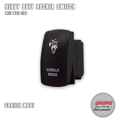 Vista 6 de Gorilla Mode - Interruptor basculante LED grabado con láser de 5 pines, luz dual, 20 A, 12 V, encendido/apagado