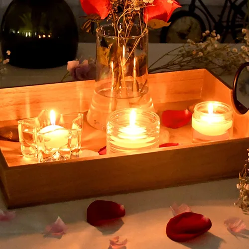 Vista 7 de Zest Candle Velas flotantes de 24 piezas, 1.75 pulgadas, marfil