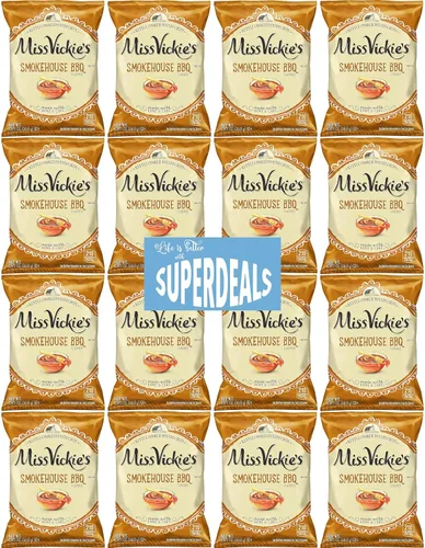 Vista 12 de Papas Fritas Cocidas en Caldero de Miss Vickie's Paquete de Valor Empaquetado por SUPERDEALS Bolsa de 1.375 Oz Paquete de Variedad Supremo de 5