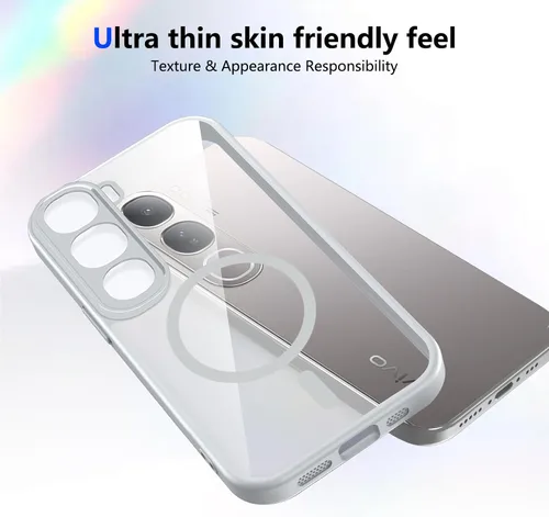 Vista 679 de Funda magnética transparente compatible con Xiaomi 17T, color negro 2 en 1 PC + TPU cubierta de teléfono a prueba de golpes, carcasa protectora