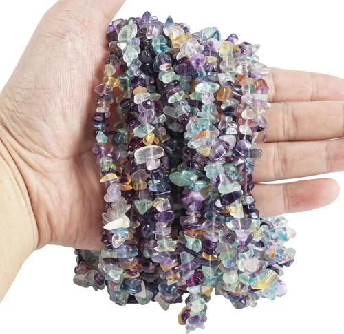 Vista 8 de Cuentas de ágata india de 0.197-0.315 in para la fabricación de joyas, cristal curativo de forma irregular, suministro de cuentas sueltas, paquete