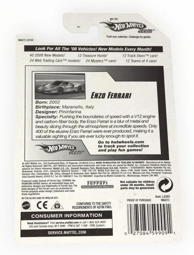 Vista 2 de Hot Wheels 2006-114 Team Exotics Enzo Ferrari AZUL Escala 1:64