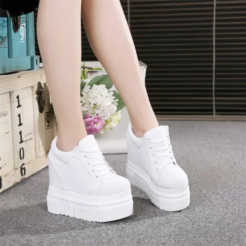 Vista 3 de ACE SHOCK - Zapato deportivo de moda para mujer, con tacón alto de plataforma oculta. Zapatos para caminar, novias, zapatos de boda