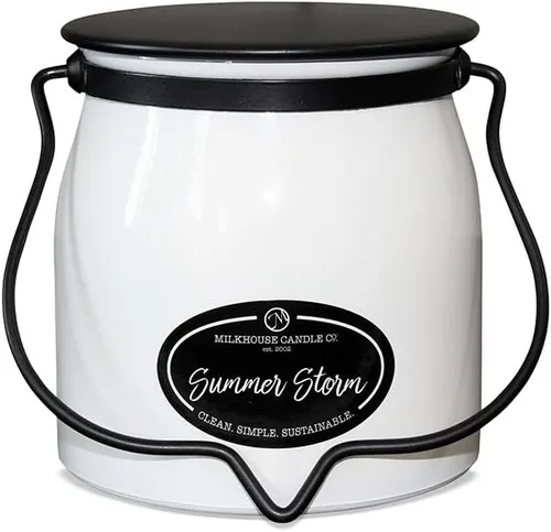 Vista 21 de Milkhouse Candle Company, Cotton Blossom, Creamery Glow Collection Vela perfumada de soya con aroma a flor de algodón: Vela en botella de leche, 14