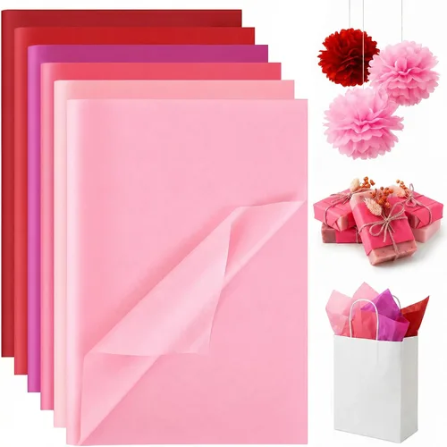 Vista 16 de Koogel 330 hojas de papel de seda, papel de seda multicolor de 14 x 10 pulgadas para bolsas de regalo, vacaciones, cumpleaños, manualidades