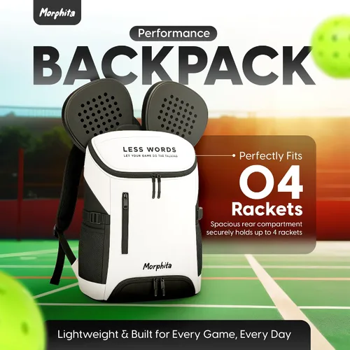 Vista 2 de Mochila de rendimiento – Bolsa elegante y ligera para padel, pickleball, viajes y uso diario – Estilo deportivo unisex con funda para laptop