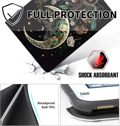 Vista 186 de Funda para tablet Fire 7 (12ª generación, versión 2022), delgada, a prueba de golpes, delgada, de piel sintética, con función de apagado/encendido