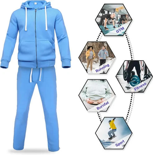 Vista 7 de Conjunto deportivo de 2 piezas para hombre, traje deportivo casual
