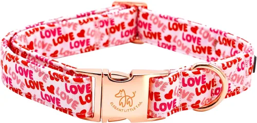 Vista 44 de Elegant little tail Collar para perro de Pascua, collar de perro con estampado de huevos de conejo, collar para mascotas, collar rosa para perros