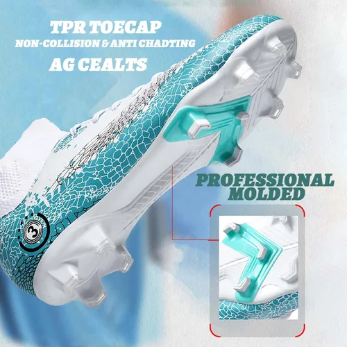 Vista 4 de Zapatos deportivos de fútbol para niños y hombres, tenis de fútbol para equipo de fútbol, ligeros, para correr, al aire libre, cómodos