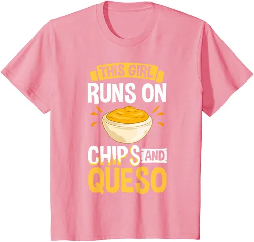 Vista 9 de Queso Dip Camiseta Chile con Queso Salsa Mexican Chips Chile con Queso, Negro, S