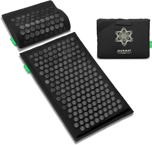 Vista 9 de Juego de esterilla de acupresión y almohada - Kit profesional para todo el cuerpo para alivio del estrés, relajación muscular y alivio del dolor