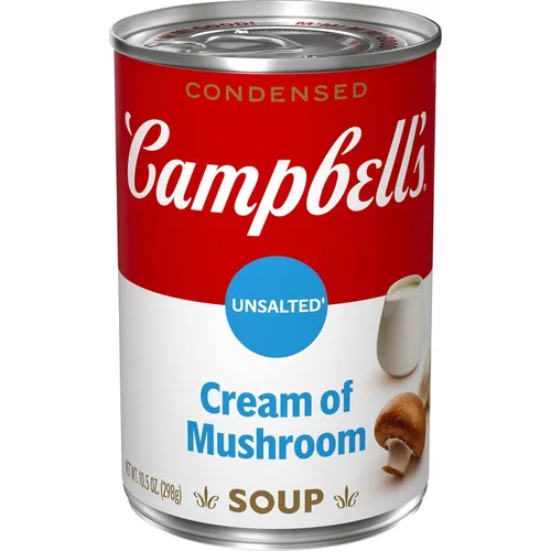 Vista 8 de Campbell's Crema de sodio condensada con 25% menos de sopa de hongos, lata de 10.5 onzas
