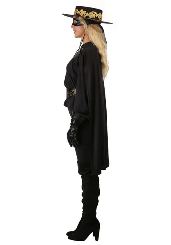 Vista 3 de Disfraz de Mujer Lady Zorro Multicolor