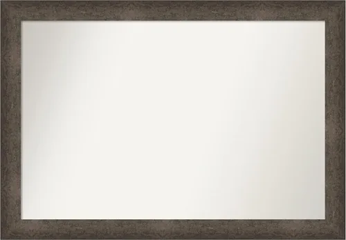 Vista 98 de Amanti Art Espejo de pared personalizado no biselado (25 x 25 pulgadas), marco de bronce acentuado, varios tamaños personalizados, espejo de baño