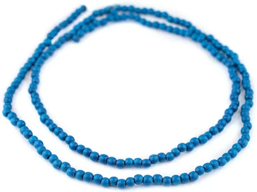 Vista 3 de TheBeadChest: cuentas de madera redondas naturales de 0.315 pulgadas, cuentas de madera sueltas espaciadoras para fabricar joyas, 4 tamaños