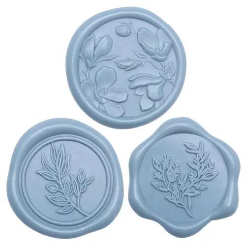 Vista 19 de UNIQOOO Adhesivos de Sello de Cera - (3 Diseños en 1 Paquete) Adhesivos de Sello para Sobre de Invitación de Boda, 60 Piezas Adhesivos