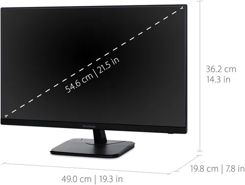 Vista 3 de ViewSonic VA2256-MHD Monitor IPS de 22 pulgadas 1080p con FreeSync, HDMI, DisplayPort y entradas VGA para el hogar y la oficina