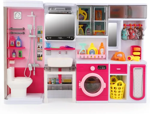 Vista 4 de Mini juguete My Modern Kitchen. Set de juego c/luces y sonidos, perfecto para muñecas, 11 - 12 pulgadas