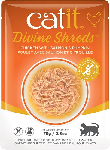 Vista 5 de Catit Divine Shreds Premium - Decoración de comida para gatos, pollo, paquete de 12