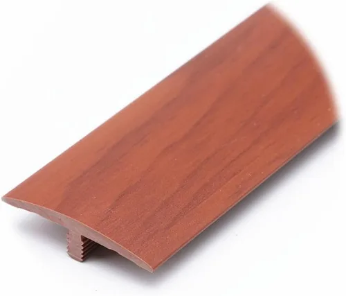 Vista 9 de KADEUX Transición de suelo cortable, umbral en forma de T, transición de madera a azulejo, tiras de conexión de espacio para pisos, ribete de PVC