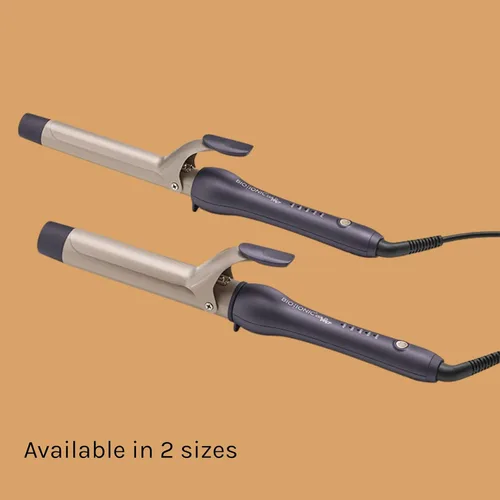 Vista 5 de Bio Ionic GoldPro 1" or 1.25” Curling Iron, Blue, Moisturizing Heat & 24K Gold MX, New & Improved 15% Longer Barrel Ceramic Curling Iron, Adjustable