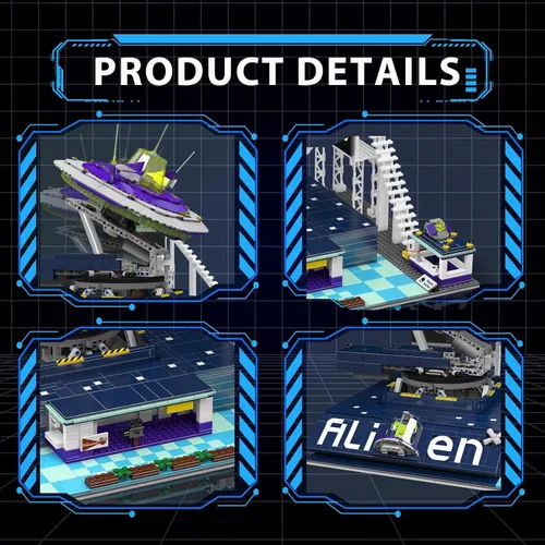 Vista 4 de Mould King 11024 Technik Star Flying Building Blocks Toy, 496 piezas de motor eléctrico motor impulsor de sujeción de bloques de construcción Kit