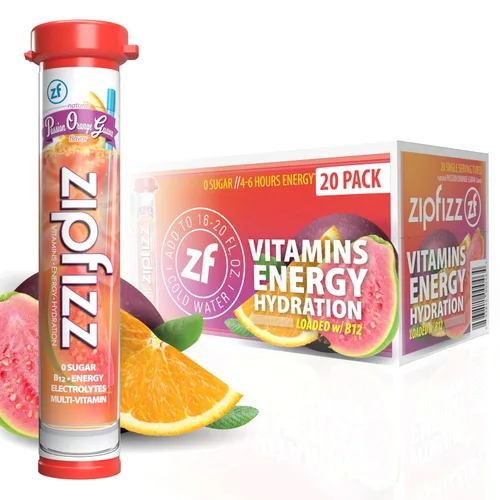 Vista 21 de Zipfizz Bebida energética diaria en polvo, Berry, paquete de 12 Energía sostenida 3-en-1, hidratación rápida y vitaminas esenciales Sin azúcar