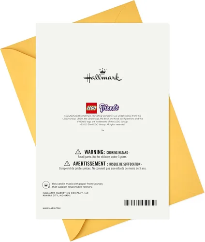Vista 9 de Hallmark Tarjeta de cumpleaños para niños con Legos (kit de construcción Friends Market, a partir de 5 años)