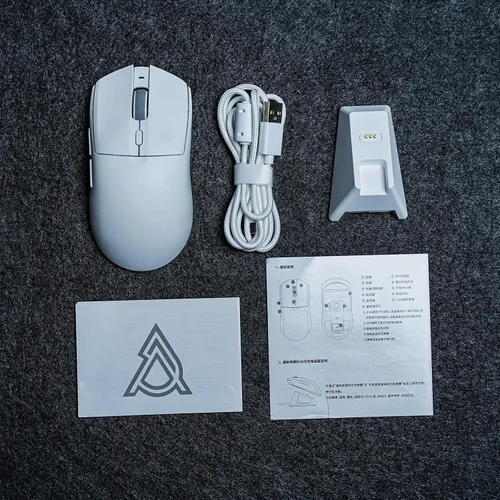 Vista 9 de MechLands AJAZZ AJ139 V2 MC Mouse para juegos con base de carga, ajustable 12,000 DPI, sensor PAW3311, 3 modos de mouse inalámbrico, batería de 500