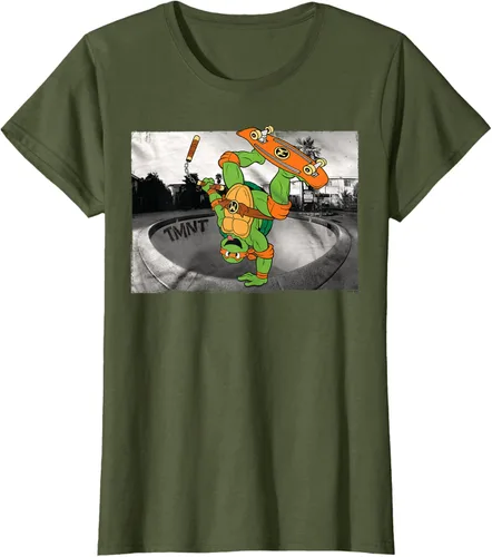 Vista 22 de Teenage Mutant Ninja Turtles Michelangelo - Camiseta de patinaje, Negro, S