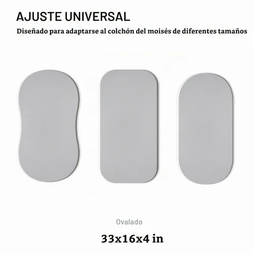 Vista 3 de TILLYOU Sábanas de moisés de bebé para niñas y niños, paquete de 2 sábanas de bebé para colchón de moisés cuadrado rectangular ovalado, 33 x 16