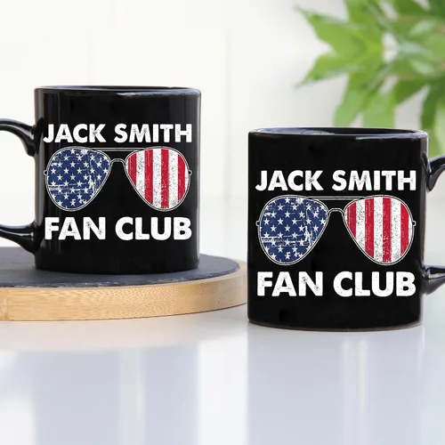 Vista 2 de TODOLIA -11Oz- Taza de café Jack Smith Fan Club, taza de café Jack Smith 2024, taza de regalo de democracia republicana liberal, taza de regalo