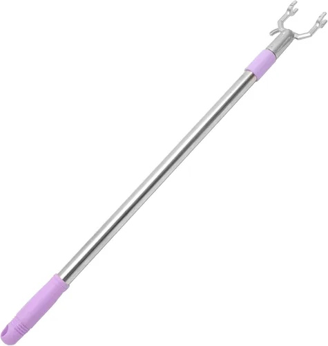 Vista 10 de Varilla telescópica de acero inoxidable para colgar ropa ropa que alcanza poste gancho varilla balcón uso en el hogar