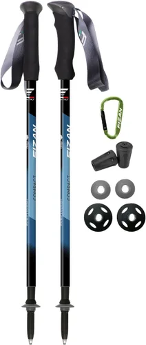 Vista 13 de Fizan 3 bastones de senderismo compactos: ultraligeros de 5.6 onzas, para mochileros, bastones de senderismo, ajustables, plegables, ajuste Corcho