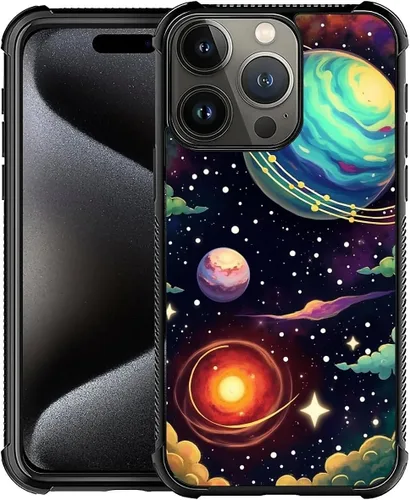 Vista 128 de Funda compatible con iPhone 15, diseño de elefantes africanos, diseño increíble a prueba de golpes, antiarañazos, carcasa trasera de policarbonato
