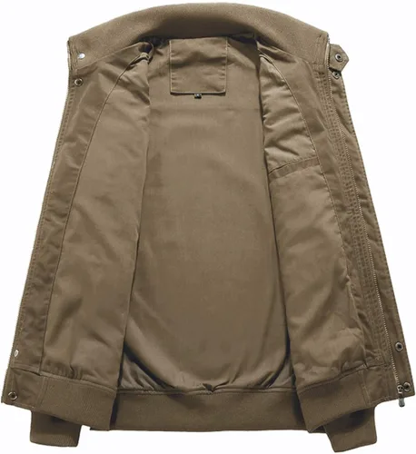 Vista 3 de TACVASEN - Chaquetas de algodón para hombre, estilo militar, con múltiples bolsillos