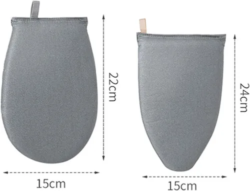 Vista 4 de Bluelans Guantes de planchado de vapor de ropa con bucle para el dedo, tabla de planchar para colgar ropa, tabla de vapor de mano, guantes
