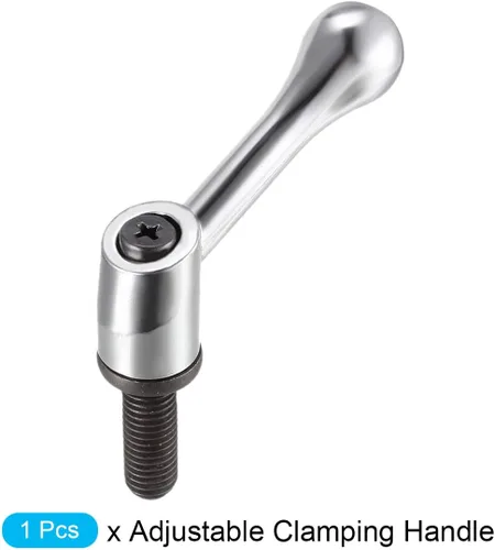 Vista 5 de METALLIXITY Mango de sujeción ajustable (M10 x 0.984 in), 1 unidad, mango de nivel de trinquete de botón macho de metal, para equipos