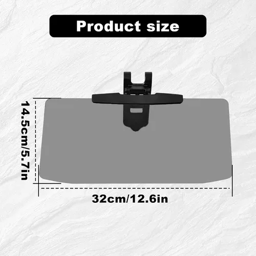 Vista 2 de Visera solar para automóvil, extensor universal de visera polarizada antirreflejos, 72.5% de tasa de bloqueo de luz fuerte, protege