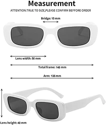 Vista 5 de BOJOD Gafas de sol rectangulares para mujer, gafas de sol retro a la moda, protección UV 400, gafas de marco cuadrado