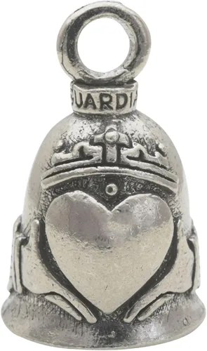 Vista 13 de Guardian Bell Campana celta de buena suerte con llavero y bolsa de regalo de terciopelo negro Campana de motocicleta Peltre sin plomo