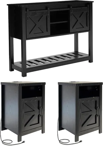 Vista 38 de Mesa de centro negra con almacenamiento, mesa de cóctel con parte superior elevadora con bisagras, mesa central cuadrada de madera con gran