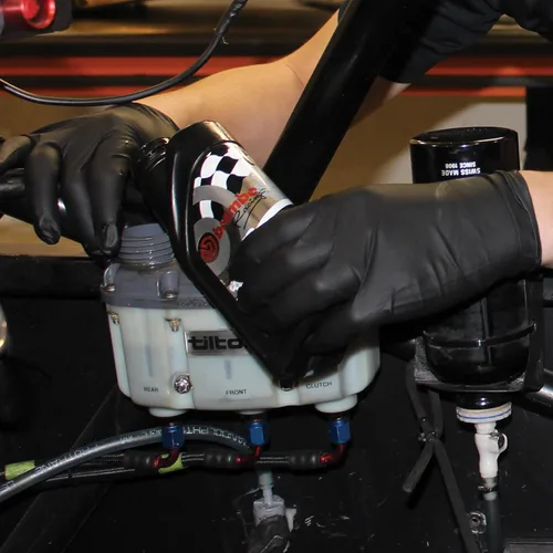 Vista 7 de Adenna Dark Light - Guantes desechables de nitrilo a granel – 9 mil, guantes de goma de trabajo resistentes con agarre texturizado, sin látex y sin