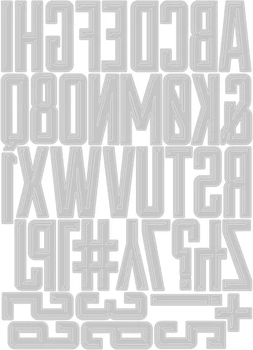Vista 2 de Sizzix Juego de troqueles Thinlits 41PK Alfanumérico Emporium de Tim Holtz, 666282