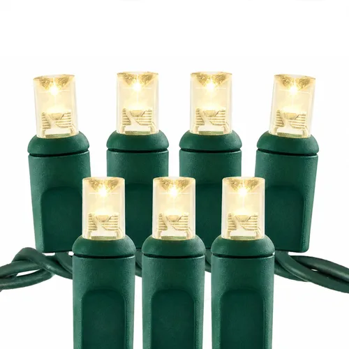 Vista 12 de Luces LED de Navidad Pro – 50 unidades de luces de cadena cónicas de ángulo amplio – Juego de luces festivas profesionales para interiores