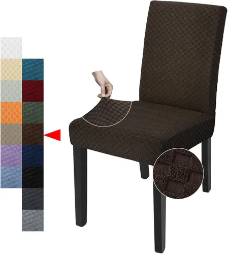 Vista 34 de YEMYHOM Funda elástica para silla con respaldo de 1 pieza con diseño jacquard más reciente, funda para silla con respaldo antideslizante, protector