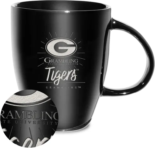 Vista 84 de Rico Industries - Taza de lustre cerámico con grabado láser de la NCAA de 18oz - Café-Té