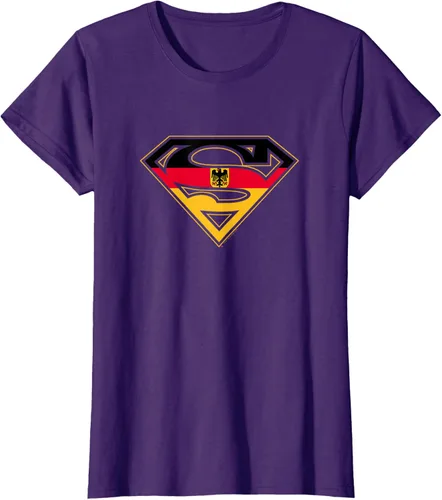 Vista 10 de Superman Camiseta German Shield, Azul / Patchwork, S Rojo