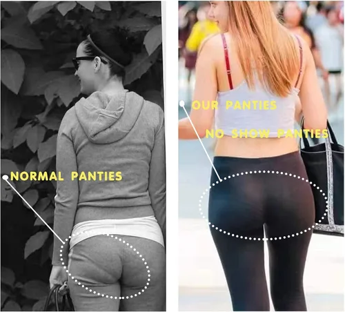 Vista 3 de Alotou Ropa interior sin costuras para mujer, invisible, de seda de hielo, elástica, ropa interior de bikini